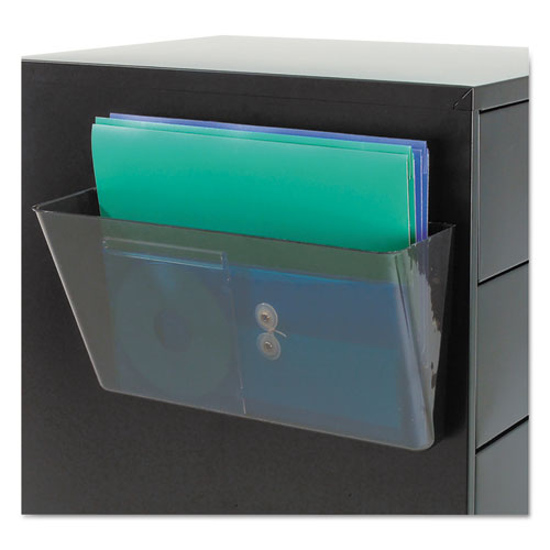 Image of Magnetic DocuPocket Wall File, Letter Size, 13" x 4" x 7", Smoke