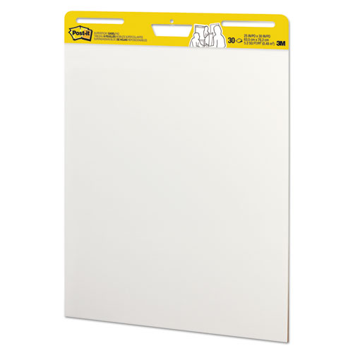 Image of Vertical-Orientation Self-Stick Easel Pads, Unruled, 25 x 30, White, 30 Sheets, 2/Carton