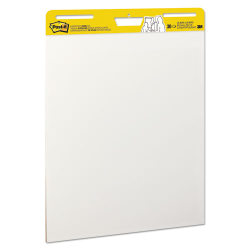 Image of Vertical-Orientation Self-Stick Easel Pads, Unruled, 25 x 30, White, 30 Sheets, 2/Carton