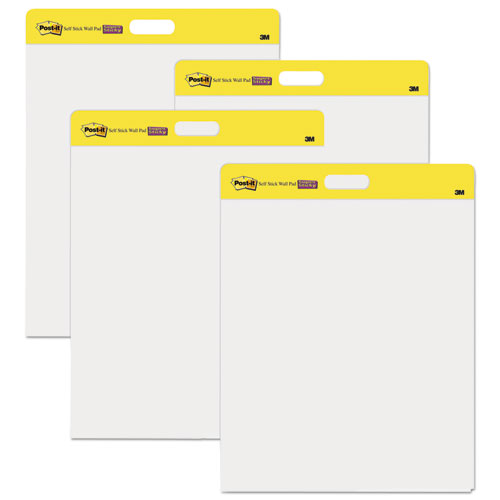 Self-Stick Wall Pad, 20 x 23, White, 20 Sheets, 4/Carton | by Plexsupply