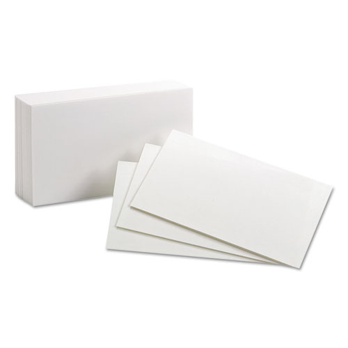 Oxford™ Unruled Index Cards, 3 X 5, White, 100/Pack