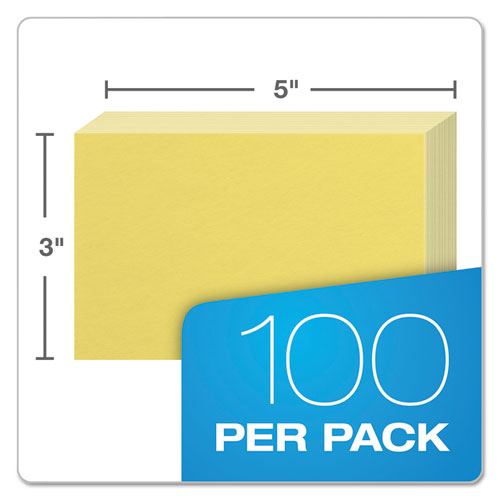 Image of Oxford™ Unruled Index Cards, 3 X 5, Canary, 100/Pack