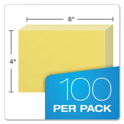 Image of Oxford™ Unruled Index Cards, 4 X 6, Canary, 100/Pack