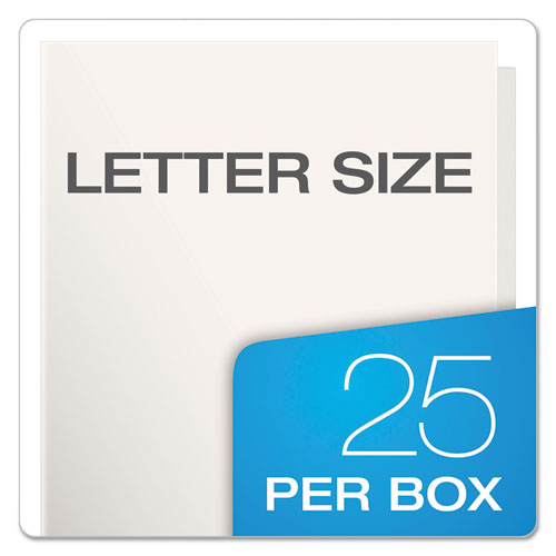 White Oxford High Gloss Laminated Paperboard Folder 100-Sheet Capacity 