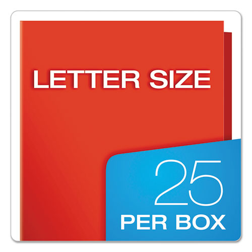 Image of Oxford™ High Gloss Laminated Paperboard Folder, 100-Sheet Capacity, 11 X 8.5, Red, 25/Box