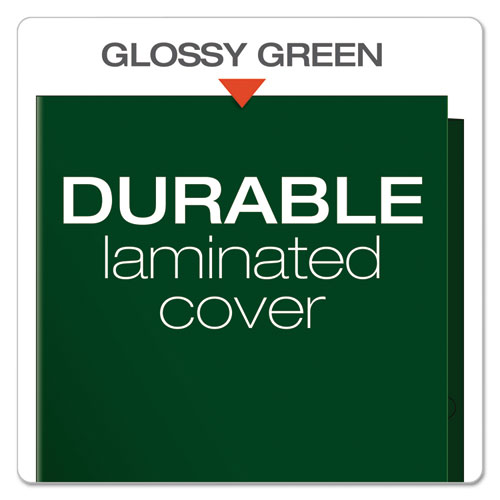High Gloss Laminated Paperboard Folder, 100-Sheet Capacity, Green, 25/Box