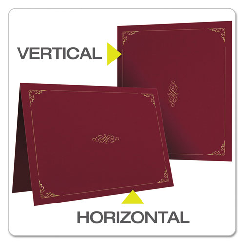 Image of Oxford™ Certificate Holder, 11.25 X 8.75, Burgundy, 5/Pack