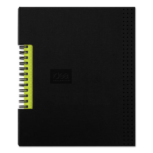Idea Collective Professional Wirebound Hardcover Notebook, 1-Subject, Medium/College Rule, Black Cover, (80) 8 x 5.5 Sheets