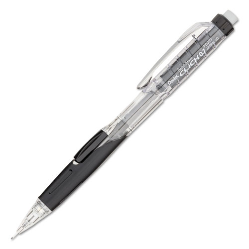 Twist-Erase CLICK Mechanical Pencil, 0.7 mm, HB (#2.5), Black Lead, Black Barrel | by Plexsupply