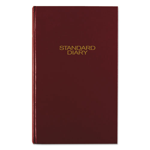 Standard Diary Daily Diary, Recycled, Red, 9 7/16 x 7 1/2, 2020 | by Plexsupply