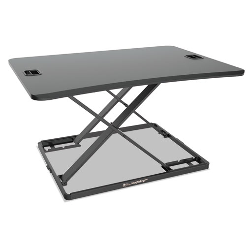 Image of Alera® Adaptivergo Ultra-Slim Sit-Stand Desk, 31.33" X 21.63" X 1.5" To 16", Black