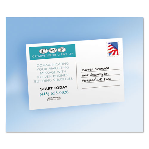 Image of Avery® Printable Postcards, Laser, 80 Lb, 4.25 X 5.5, Uncoated White, 200 Cards, 4 Cards/Sheet, 50 Sheets/Box