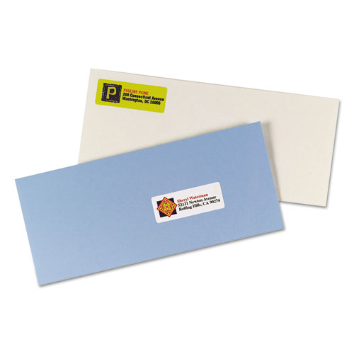 Vibrant Inkjet Color-Print Labels w/ Sure Feed, 1 x 2 5/8, Matte White, 600/PK