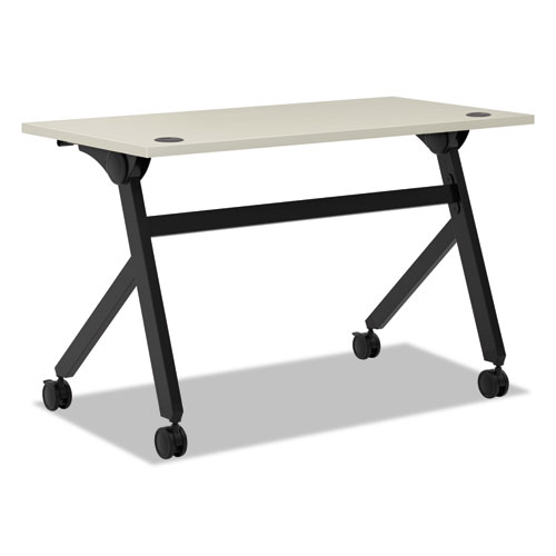 Multipurpose Table Flip Base Table, 48w X 24d X 29 3/8h, Light Gray