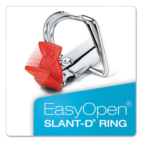 SuperLife Pro Easy Open ClearVue Locking Slant-D Ring Binder, 3 Rings, 1.5" Capacity, 11 x 8.5, White