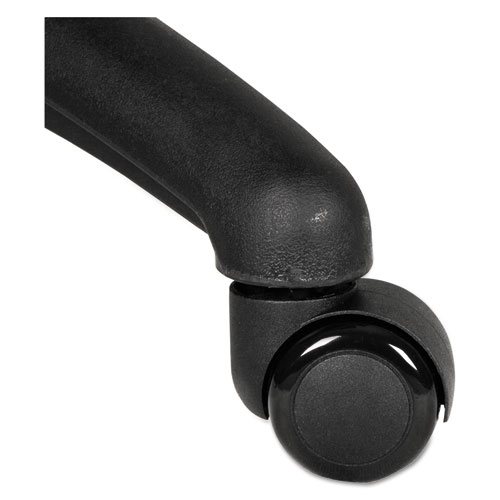 Image of Dual Wheel Hooded Casters, Grip Ring Type B Stem, 2" Soft Nylon Wheel, Black, 5/Set
