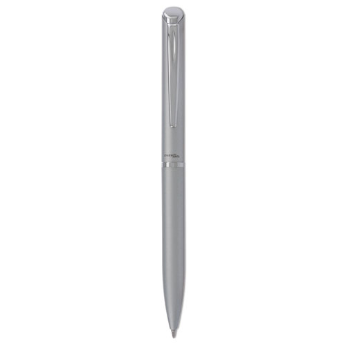Pentel® EnerGel Style Gel Pen, Retractable, Medium 0.7 mm, Black Ink, Silver Barrel