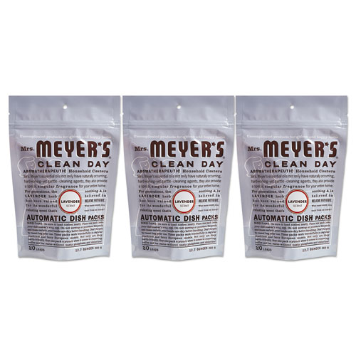 Mrs. Meyer'S® Automatic Dish Detergent, Lavender, 12.7 Oz Pack, 20/Pack, 6 Packs/Carton