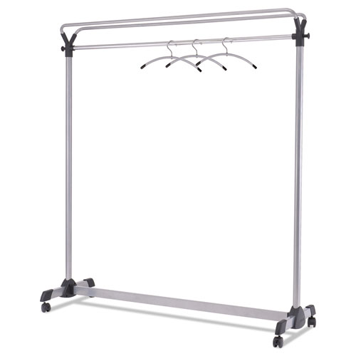 Alba™ Large Capacity Garment Rack, 63.5w x 21.25d x 67.5h, Black/Silver