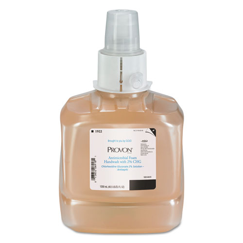 Antimicrobial Foam Handwash, Fragrance-Free, 1,200 mL, 2/Carton