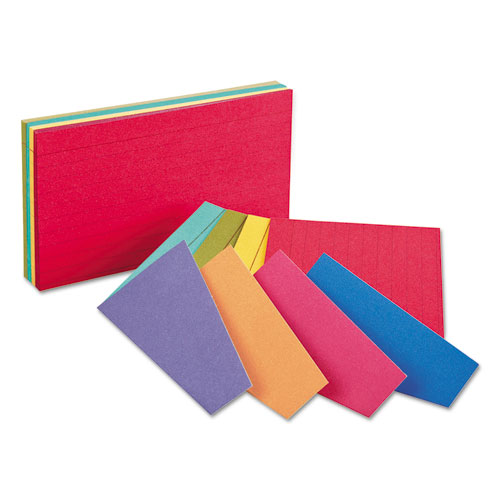 EXTREME INDEX CARDS, 4 X 6, TWO-TONE ASSORTED, 100/PACK