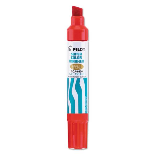 JUMBO REFILLABLE PERMANENT MARKER, BROAD CHISEL TIP, RED
