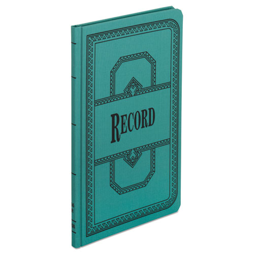 Account Record Book, Record-Style Rule, Blue Cover, 11.75 x 7.25 Sheets, 150 Sheets/Book
