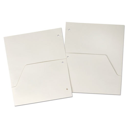 DOUBLE POCKET DIVIDERS FOR RING BINDERS, 11 X 8.5, WHITE, 5/PACK