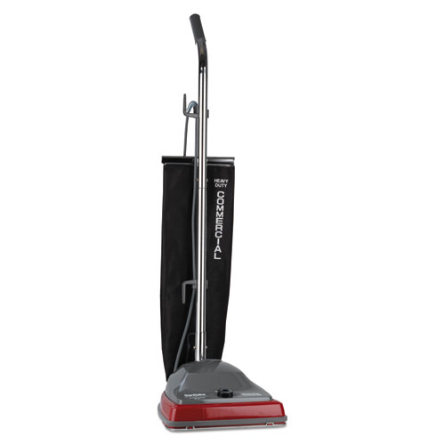 Image of TRADITION Upright Vacuum SC679J, 12" Cleaning Path, Gray/Red/Black