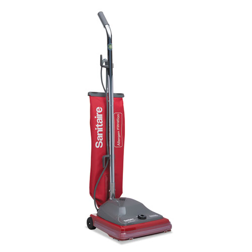 TRADITION Upright Vacuum SC688A, 12" Cleaning Path, Gray/Red