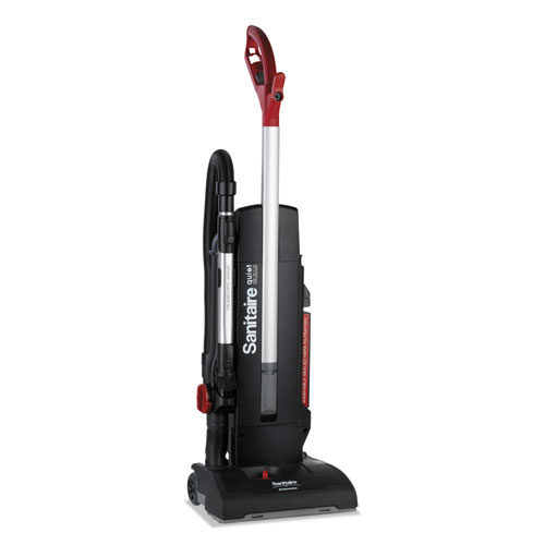 Image of Sanitaire® Multi-Surface Quietclean Two-Motor Upright Vacuum, 13" Cleaning Path, Black