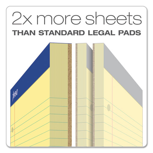 Image of Ampad® Double Sheet Pads, Medium/College Rule, 100 Canary-Yellow 8.5 X 11.75 Sheets