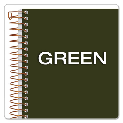 Image of Gold Fibre Personal Notebooks, 1 Subject, Medium/College Rule, Classic Green Cover, 7 x 5, 100 Sheets