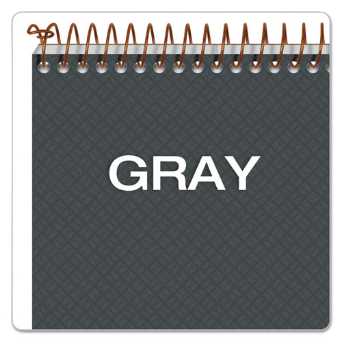 Gold Fibre Steno Pads, Gregg Rule, Designer Diamond Pattern Gray/Gold Cover, 100 White 6 x 9 Sheets