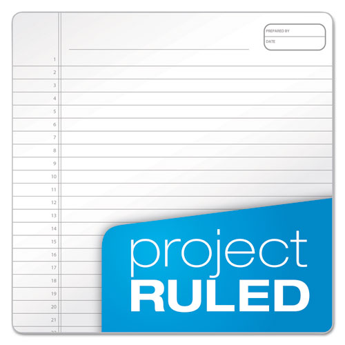 Image of Gold Fibre Wirebound Project Notes Pad, Project-Management Format, Green Cover, 70 White 8.5 x 11.75 Sheets