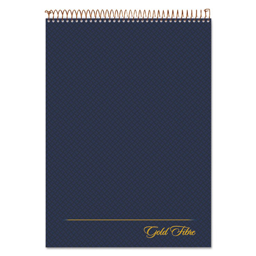 Gold Fibre Wirebound Writing Pad w/ Cover, 1 Subject, Project Notes, Navy Cover, 8.5 x 11.75, 70 Sheets | by Plexsupply
