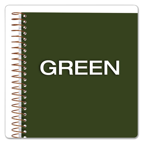 Image of Gold Fibre Wirebound Project Notes Book, 1 Subject, Project-Management Format, Green Cover, 9.5 x 7.25, 84 Sheets