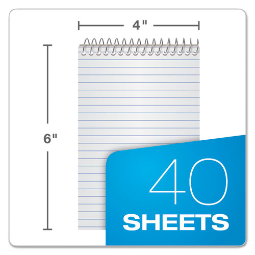 Image of Memo Pads, Narrow Rule, Assorted Cover Colors, 40 White 4 x 6 Sheets, 3/Pack