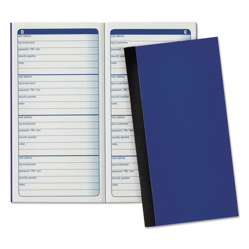 Adams® Password Journal, One-Part (No Copies), 3 X 1.5, 4 Forms/Sheet, 192 Forms Total