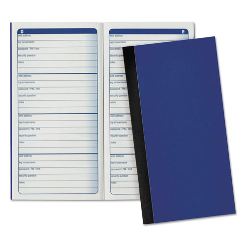 Adams® Password Journal, One-Part (No Copies), 3 x 1.5, 4 Forms/Sheet, 192 Forms Total