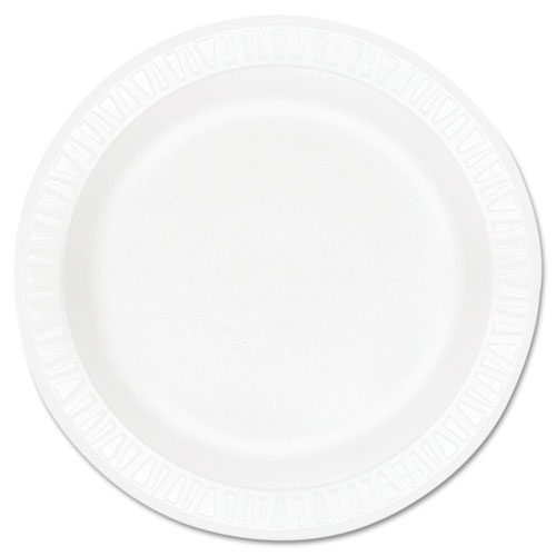 Concorde Foam Plate, 10.25" dia, White, 125/Pack, 4 Packs/Carton