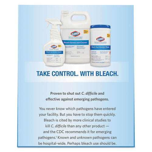 Image of Bleach Germicidal Cleaner, 32 oz Spray Bottle, 6/Carton