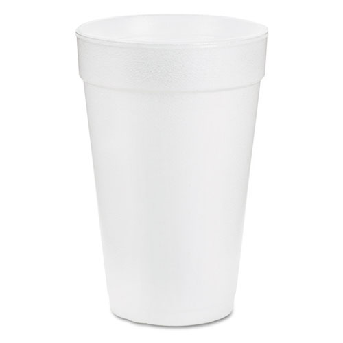 Foam Drink Cups, 14 oz, White, 1,000/Carton