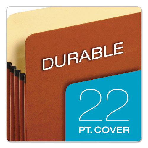 Image of Pendaflex® Standard Expanding File Pockets, 1.75" Expansion, Letter Size, Red Fiber, 25/Box