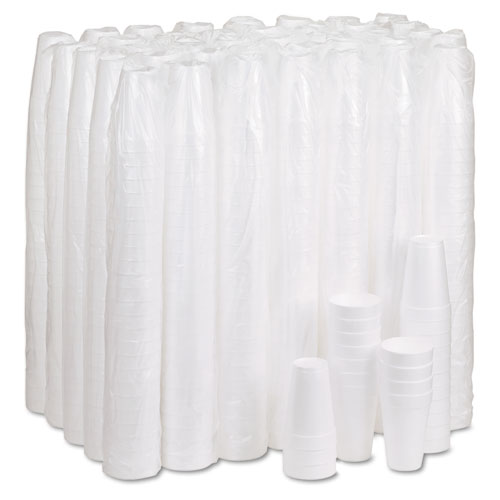 Image of Foam Drink Cups, 16 oz, White, 25/Bag, 40 Bags/Carton