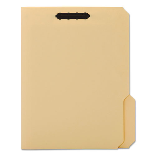 Top Tab Fastener Folder, 2 Fasteners, Letter Size, Manila Exterior, 50/Box