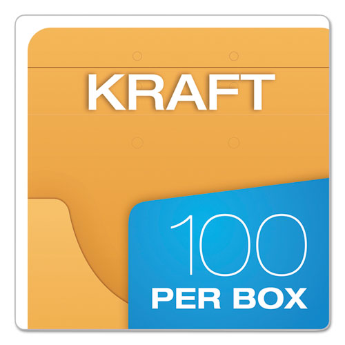 Expandable Kraft Retention Jackets, Straight Tab, Letter/Legal Size, Brown, 100/Box