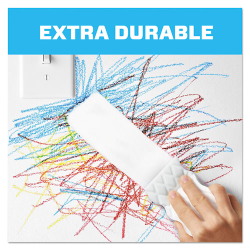 Image of Magic Eraser Extra Durable, 4.6 x 2.4, 0.7" Thick, White, 4/Box, 8 Boxes/Carton