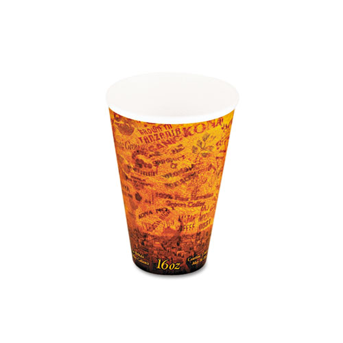 Image of Dart® Fusion Escape Foam Hot/Cold Cups, 16 Oz, Brown/Black, 1,000/Carton