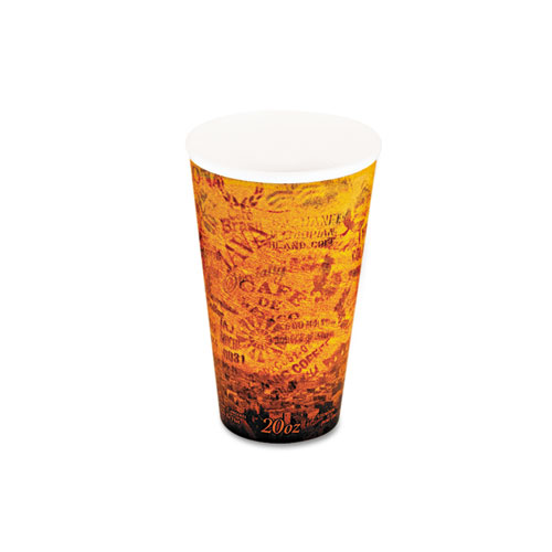 Image of Dart® Fusion Escape Foam Hot/Cold Cups, 20 Oz, Brown/Black, 500/Carton